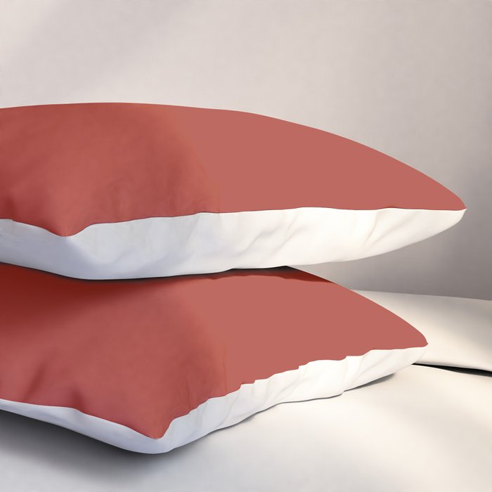 Cherry Red Solid Color Pillow Sham Gallery Image 3