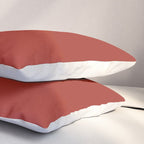 Cherry Red Solid Color Pillow Sham Gallery Image 3