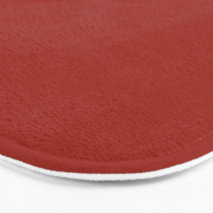 Cherry Red Solid Color Bath Mat Gallery Image 3