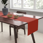 Cherry Red Solid Color Table Runner Gallery Image 2