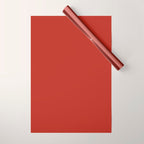 Cherry Red Solid Color Wrapping Paper Gallery Image 1