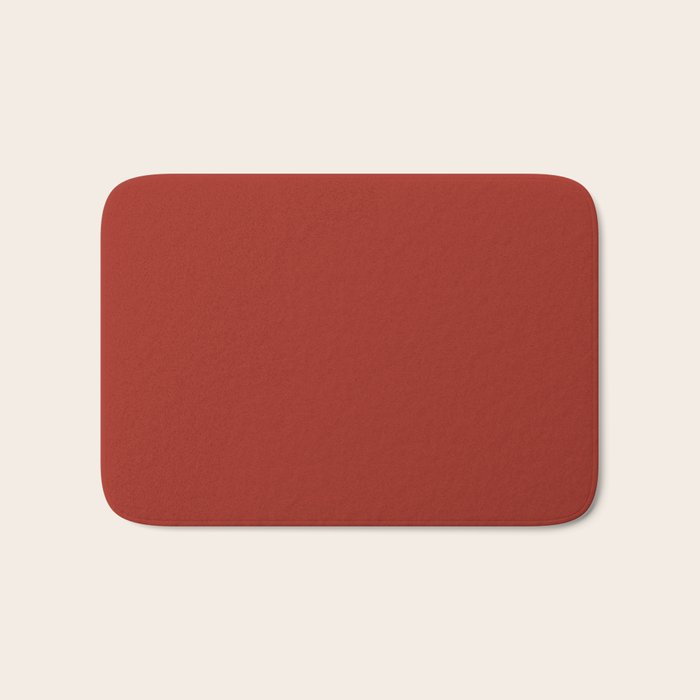 Cherry Red Solid Color Bath Mat Gallery Image 1