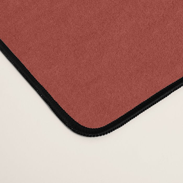 Cherry Red Solid Color Desk Mat Gallery Image 4