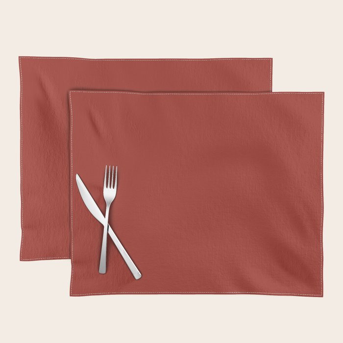 Cherry Red Solid Color Placemat Gallery Image 1
