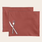 Cherry Red Solid Color Placemat Gallery Image 1