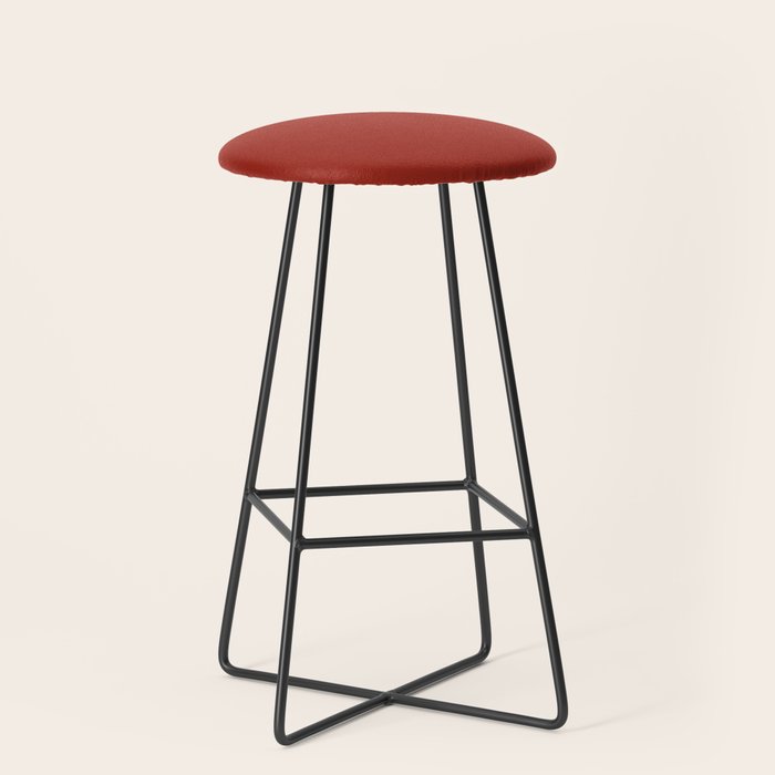 Cherry Red Solid Color Stool Gallery Image 1