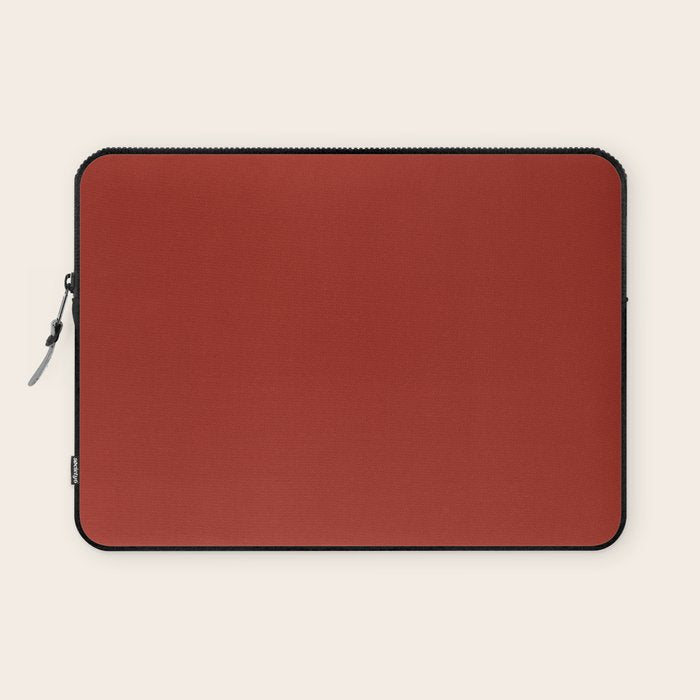 Cherry Red Solid Color Laptop Sleeve Gallery Image 1