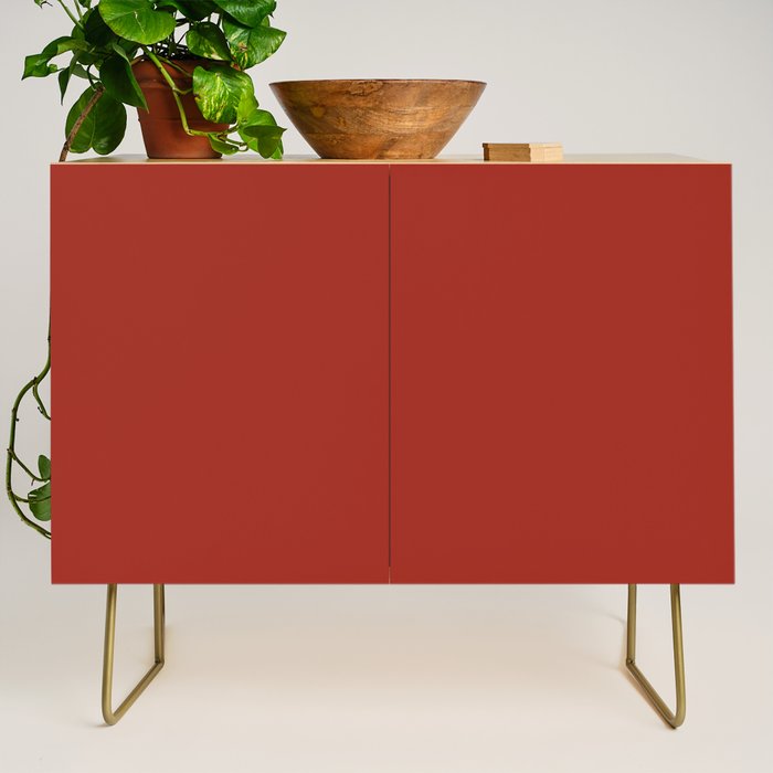 Cherry Red Solid Color Credenza Gallery Image 1