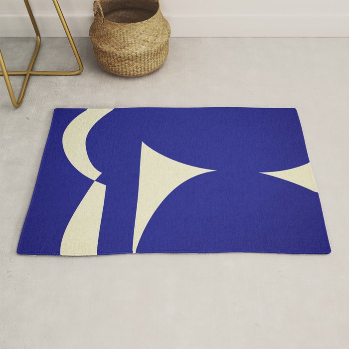 abstract composition- blue01 Rug Gallery Image 1
