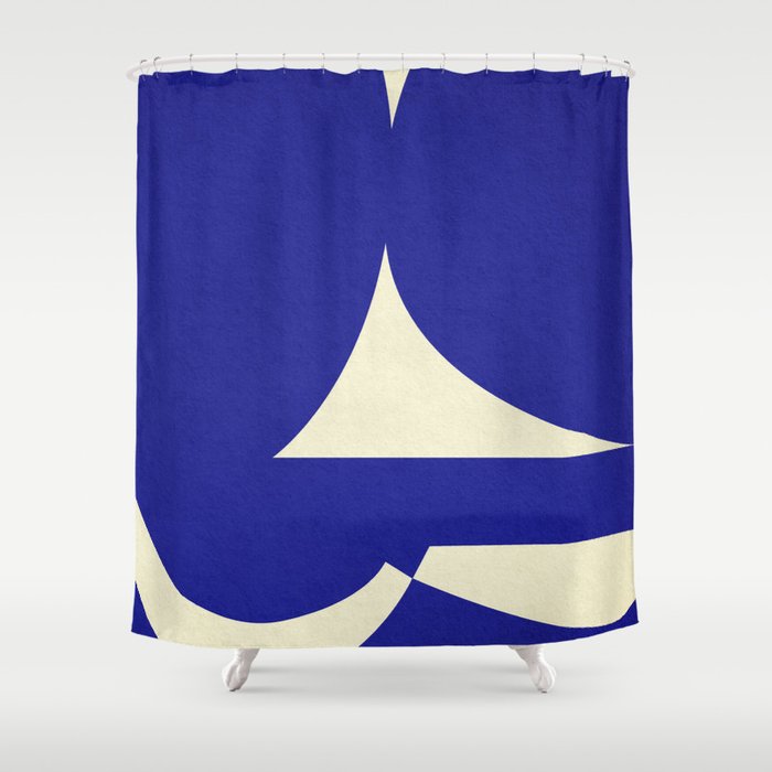 abstract composition- blue01 Shower Curtain Gallery Image 1