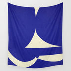 abstract composition- blue01 Wall Tapestry Gallery Image 4