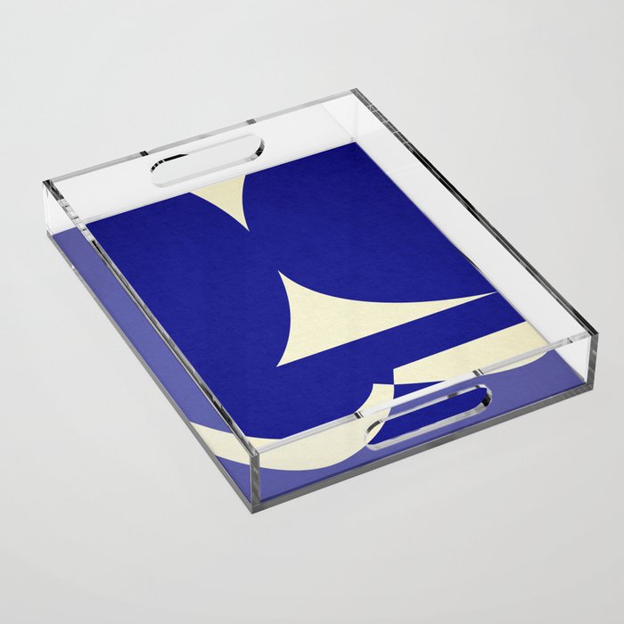 abstract composition- blue01 Acrylic Tray Gallery Image 1