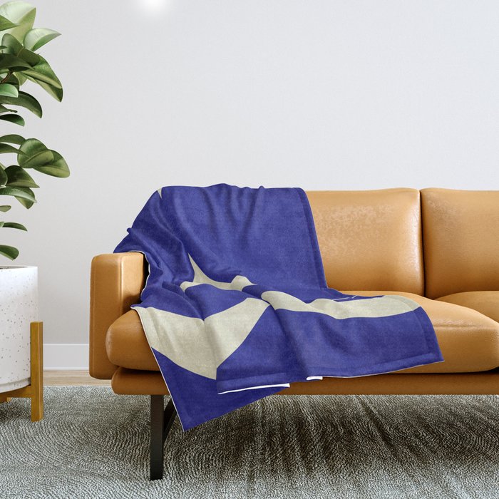 abstract composition- blue01 Throw Blanket Gallery Image 1
