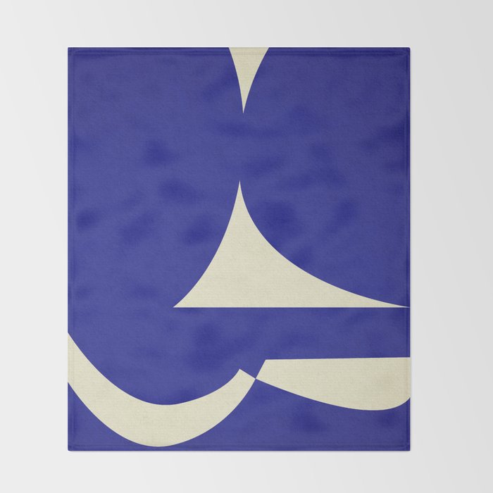 abstract composition- blue01 Throw Blanket Gallery Image 2