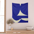 abstract composition- blue01 Wall Tapestry Gallery Image 2