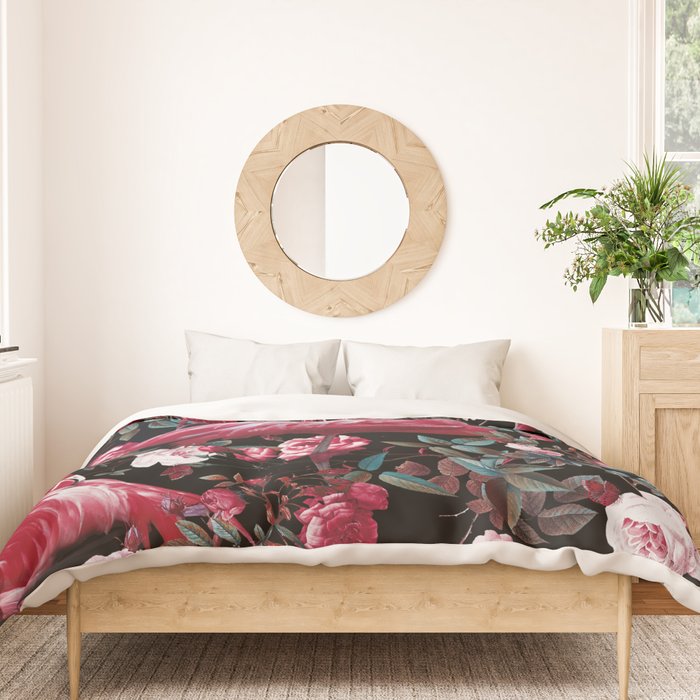 Floral and Flamingo VIII pattern Duvet Cover Gallery Image 3