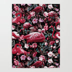 Floral and Flamingo VIII pattern Poster Gallery Image 4