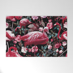 Floral and Flamingo VIII pattern Welcome Mat Gallery Image 1