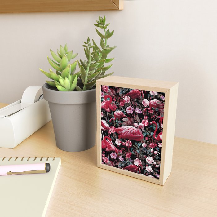 Floral and Flamingo VIII pattern Mini Art Print Gallery Image 2