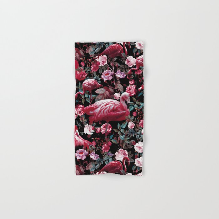 Floral and Flamingo VIII pattern Bath Towel Gallery Image 1