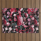 Floral and Flamingo VIII pattern Outdoor Rug Gallery Image 1