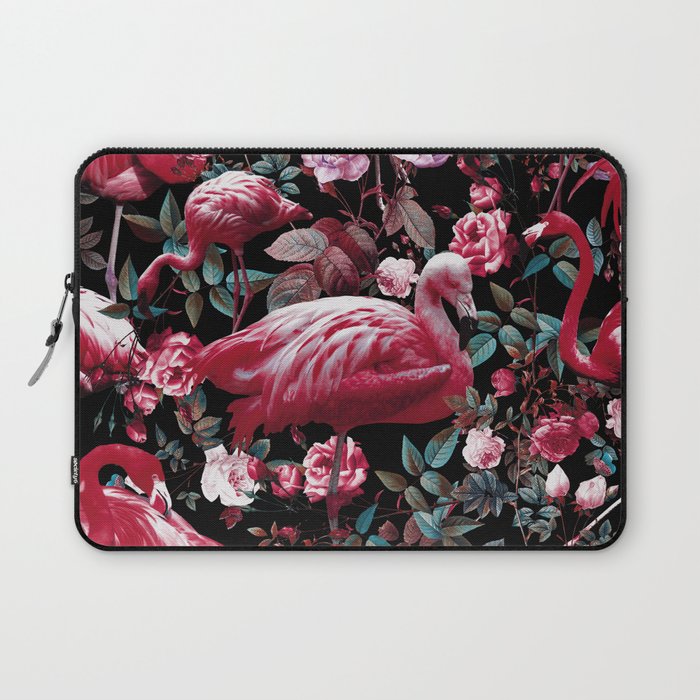 Floral and Flamingo VIII pattern Laptop Sleeve Gallery Image 1