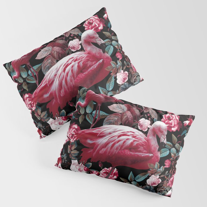 Floral and Flamingo VIII pattern Pillow Sham Gallery Image 1