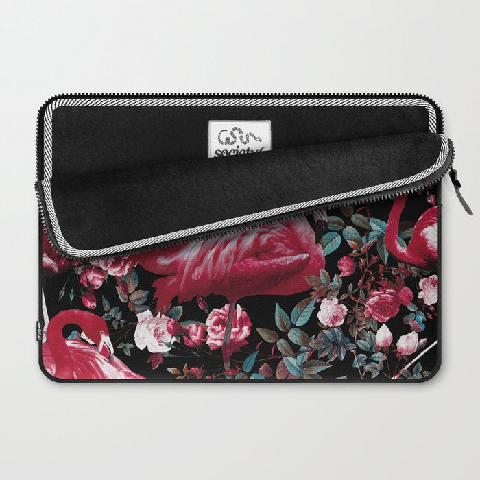Floral and Flamingo VIII pattern Laptop Sleeve Gallery Image 2