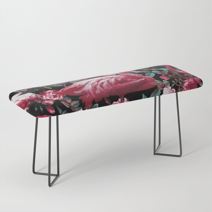 Floral and Flamingo VIII pattern Bench Gallery Image 1