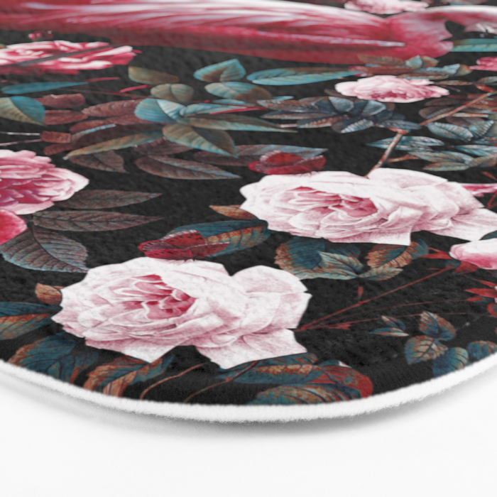 Floral and Flamingo VIII pattern Bath Mat Gallery Image 3