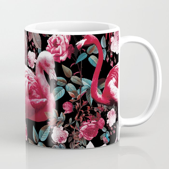 Floral and Flamingo VIII pattern Coffee Mug Gallery Image 1