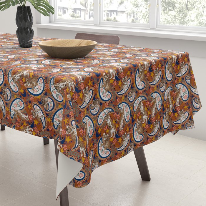 Celestial Sunset Leopard Cubs Tablecloth Gallery Image 3