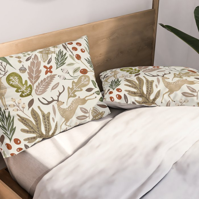 Christmas in the wild nature Pillow Sham Gallery Image 2