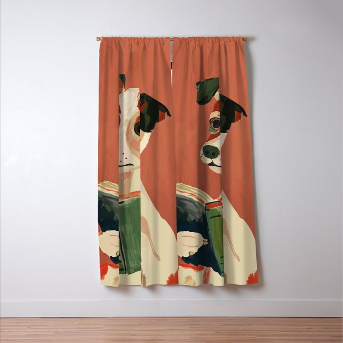 The Bookish Dog Window Curtain Gallery Image 3