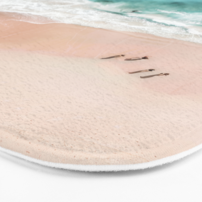 Pink Sand Beach Print Bath Mat Gallery Image 3