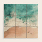 Pink Sand Beach Print Wood Wall Art Gallery Image 1