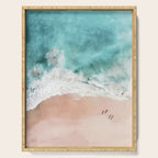 Pink Sand Beach Print Serving Tray Gallery Image 1
