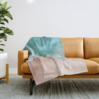 Pink Sand Beach Print Throw Blanket Gallery Image 1
