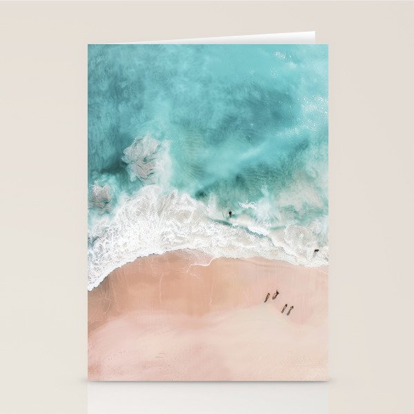 Pink Sand Beach Print Stationery Card Gallery Image 2