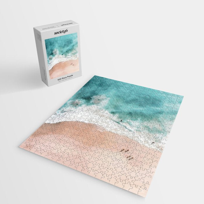 Pink Sand Beach Print Jigsaw Puzzle Gallery Image 2