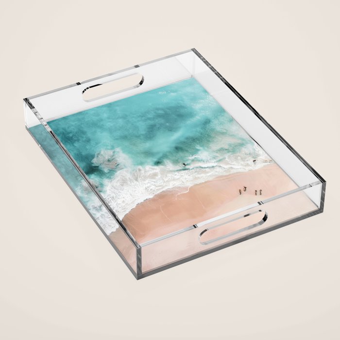 Pink Sand Beach Print Acrylic Tray Gallery Image 1