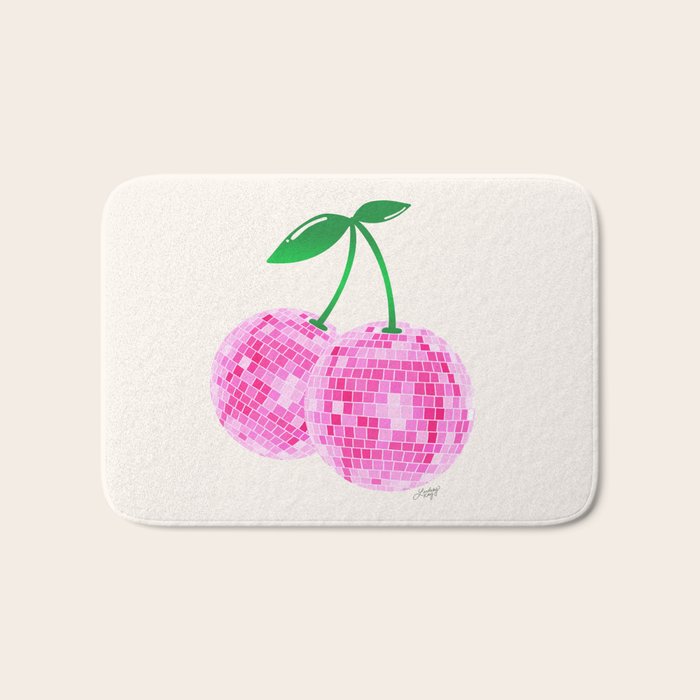 Disco Ball Cherries Bath Mat Gallery Image 1