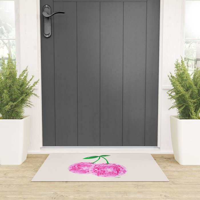 Disco Ball Cherries Welcome Mat Gallery Image 3