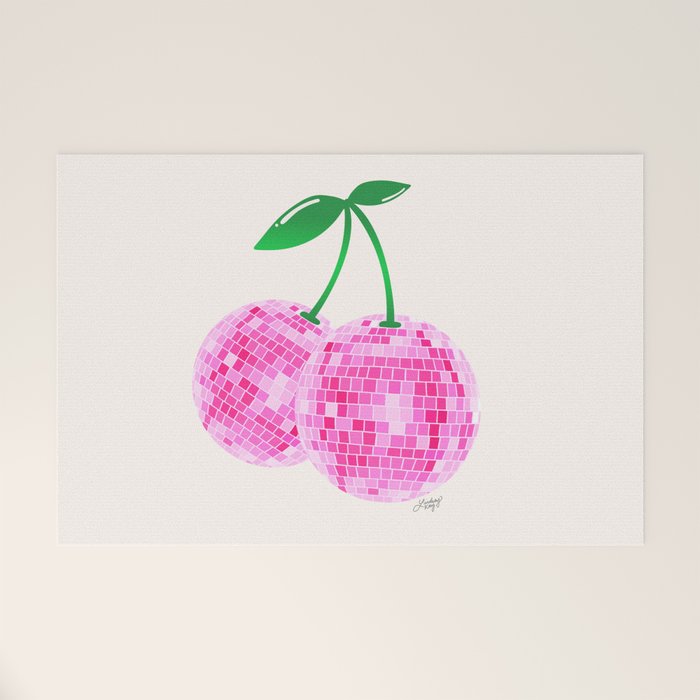 Disco Ball Cherries Welcome Mat Gallery Image 1