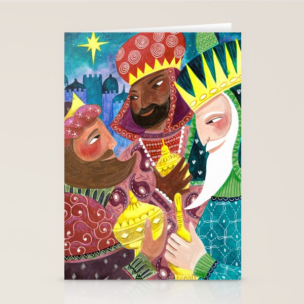 Christmas rejoice three wisemen kings star Stationery Card Gallery Image 2
