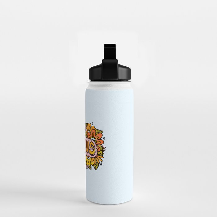 Aquarius Flowers Water Bottle Gallery Image 2