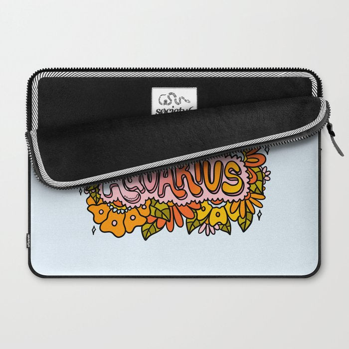 Aquarius Flowers Laptop Sleeve Gallery Image 2