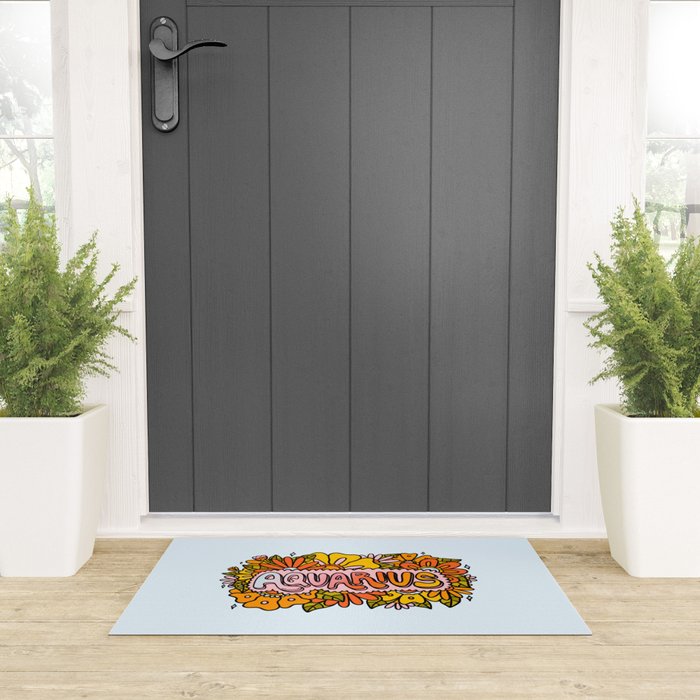 Aquarius Flowers Welcome Mat Gallery Image 3