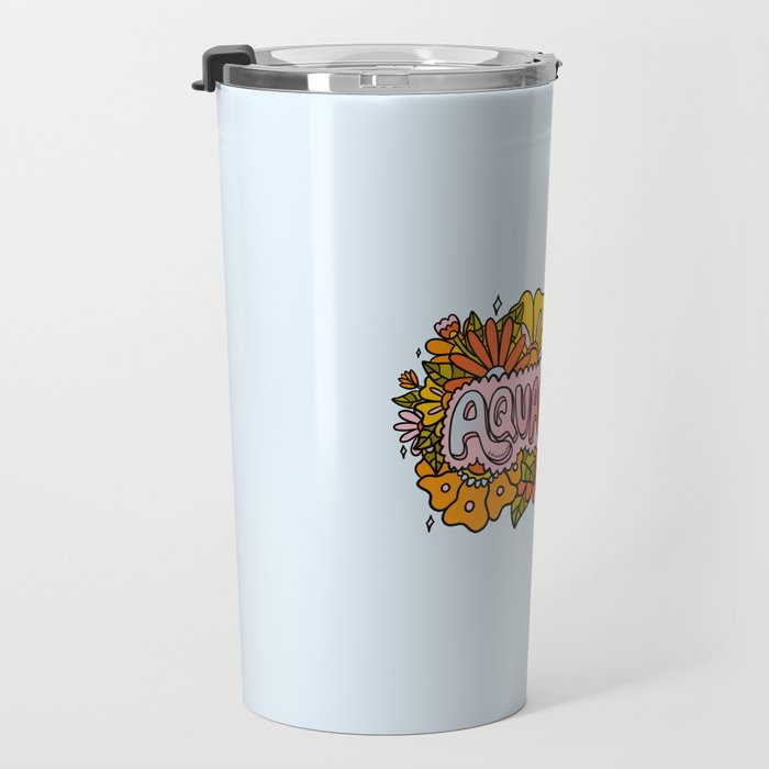 Aquarius Flowers Travel Mug Gallery Image 3
