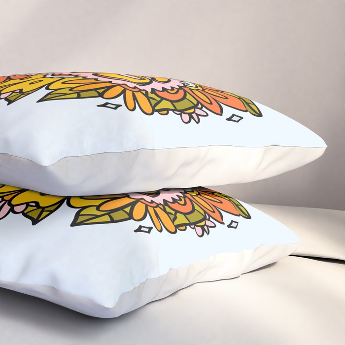 Aquarius Flowers Pillow Sham Gallery Image 3